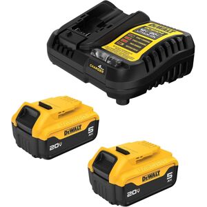 Dewalt - 20V MAX Lithium-Ion Battery 2-Pack and Charger, 5.0 Ah, Battery Starter Kit (DCB205-2c) Dewalt - 20V MAX Lithium-Ion Battery 2-Pack and Charger, 5.0 Ah, Battery Starter Kit (DCB205-2c)