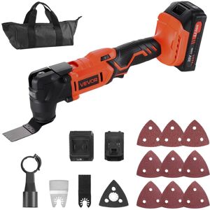 VEVOR - Cordless Oscillating Tool,20V Oscillating Multi Tool Kit with 6 Variable Speeds 8500 - 17000 OPM, 3.2° Oscillation Angle - Black;orange VEVOR - Cordless Oscillating Tool,20V Oscillating Multi Tool Kit with 6 Variable Speeds 8500 - 17000 OPM, 3.2° Oscillation Angle - Black;orange