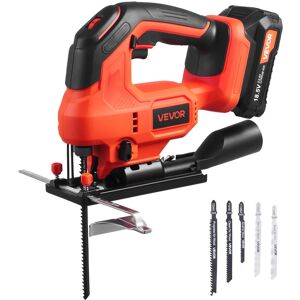 VEVOR - Cordless Jig Saw, 20 V, 3000 SPM Blade Speed, Cordless Jigsaw with Battery and Charger, LED Light, 6 Variable Speed - Orange + Black VEVOR - Cordless Jig Saw, 20 V, 3000 SPM Blade Speed, Cordless Jigsaw with Battery and Charger, LED Light, 6 Variable Speed - Orange + Black
