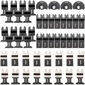 VEVOR - 50 PCS Oscillating Saw Blades, Quick Release Multitool Blades Kit, HCS Tool Blades for Wood Plastic Metal Nails Bolts - Black VEVOR - 50 PCS Oscillating Saw Blades, Quick Release Multitool Blades Kit, HCS Tool Blades for Wood Plastic Metal Nails Bolts - Black