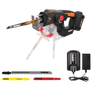 WORX - Axis 20V Cordless Brushless Reciprocating & Jig Saw (1 x Battery & 1 x Charger Included) - Black WORX - Axis 20V Cordless Brushless Reciprocating & Jig Saw (1 x Battery & 1 x Charger Included) - Black