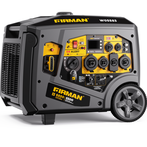 Firman - W05583 Remote & Electric Start 120/240V RV Ready 6850-Watt Gasoline Inverter Portable Generator - Grey, Black Firman - W05583 Remote & Electric Start 120/240V RV Ready 6850-Watt Gasoline Inverter Portable Generator - Grey, Black