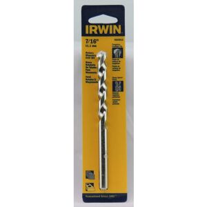 Irwin - 7/16 X 6 L Tungsten Carbide Tipped Rotary Drill Bit Straight Shank 1 pc Irwin - 7/16 X 6 L Tungsten Carbide Tipped Rotary Drill Bit Straight Shank 1 pc
