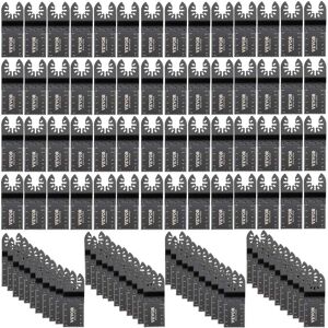 VEVOR - 100PCS Oscillating Saw Blades, Quick Release Multitool Blades Kit, HCS Tool Blades for Wood Plastic - Black VEVOR - 100PCS Oscillating Saw Blades, Quick Release Multitool Blades Kit, HCS Tool Blades for Wood Plastic - Black