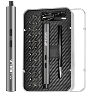 Unique Bargains - WorkBless 3.7V Mini Electric Screwdriver Set, 24-in-1 Magnetic Bits, USB-C Rechargeable, Precision Tool for Electronics Unique Bargains - WorkBless 3.7V Mini Electric Screwdriver Set, 24-in-1 Magnetic Bits, USB-C Rechargeable, Precision Tool for Electronics