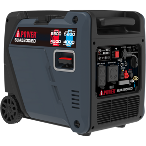 A-iPower - SUA5800iED 5800W Portable Dual Fuel Inverter Generator Electric Start Quiet RV Ready CO Sensor Backup Power A-iPower - SUA5800iED 5800W Portable Dual Fuel Inverter Generator Electric Start Quiet RV Ready CO Sensor Backup Power
