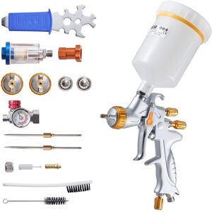 VEVOR - HVLP Air Spray Gun, Gravity Feed Paint Sprayer Gun with 3 Nozzles (1.3/1.4/1.7mm), 600ml Capacity Auto Paint Sprayer - Stainless Steel VEVOR - HVLP Air Spray Gun, Gravity Feed Paint Sprayer Gun with 3 Nozzles (1.3/1.4/1.7mm), 600ml Capacity Auto Paint Sprayer - Stainless Steel