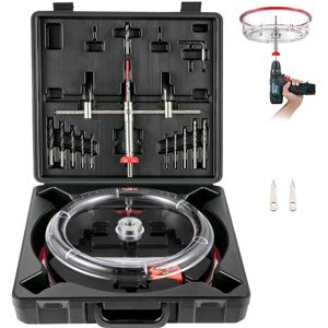 VEVOR - Adjustable Hole Saw Cutter Kit, 1-5/8" to 8" (40-200 mm), Two Replaceable Pilot Drill Bits - Gray VEVOR - Adjustable Hole Saw Cutter Kit, 1-5/8" to 8" (40-200 mm), Two Replaceable Pilot Drill Bits - Gray