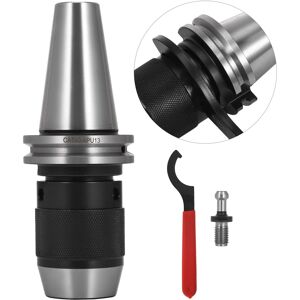 VEVOR - Integrated CAT40 Collet Chuck Keyless Drill Chuck 1/2 inch for CAT40 CNC Engraving Machine - Silver VEVOR - Integrated CAT40 Collet Chuck Keyless Drill Chuck 1/2 inch for CAT40 CNC Engraving Machine - Silver