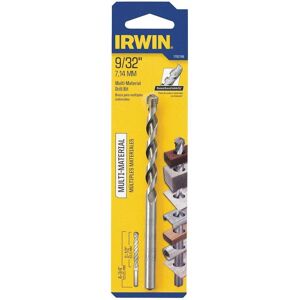 Irwin - 9/32 in. X 4 in. L Multi-Material Jobber Length Masonry Drill Bit Straight Shank 1 pc Irwin - 9/32 in. X 4 in. L Multi-Material Jobber Length Masonry Drill Bit Straight Shank 1 pc