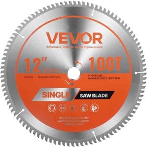 VEVOR - 12-Inch Circular Saw Blade, 100 Precision Alloy Teeth, 1-Inch Arbor, Smooth Finish, Aluminum Cutting Blade - Orange VEVOR - 12-Inch Circular Saw Blade, 100 Precision Alloy Teeth, 1-Inch Arbor, Smooth Finish, Aluminum Cutting Blade - Orange