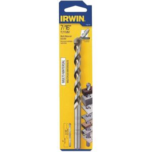 Irwin - Jobber 7/16 in. X 5 in. L Multi-Material Jobber Length Masonry Drill Bit Straight Shank 1 pc Irwin - Jobber 7/16 in. X 5 in. L Multi-Material Jobber Length Masonry Drill Bit Straight Shank 1 pc