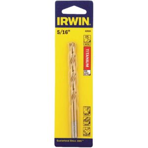 Irwin - 5/16 X 4 1/2 L High Speed Steel Drill Bit Straight Shank 1 pc Irwin - 5/16 X 4 1/2 L High Speed Steel Drill Bit Straight Shank 1 pc