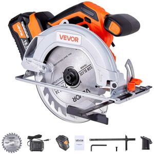 VEVOR - Cordless Circular Saw, 7-1/4 inch Blade, 5000 RPM Speed, 0-45 Degree Bevel Capability, Brushless Motor, LED Light - Orange VEVOR - Cordless Circular Saw, 7-1/4 inch Blade, 5000 RPM Speed, 0-45 Degree Bevel Capability, Brushless Motor, LED Light - Orange