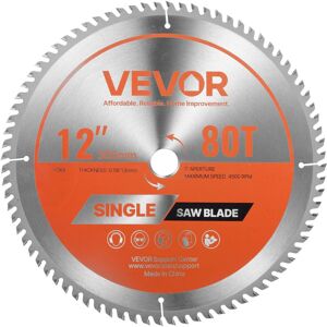 VEVOR - 12-Inch Circular Saw Blade, 80 Precision Alloy Teeth, 1-Inch Arbor, Smooth Finish, Wood Cutting Blade for Circular Saws - Orange VEVOR - 12-Inch Circular Saw Blade, 80 Precision Alloy Teeth, 1-Inch Arbor, Smooth Finish, Wood Cutting Blade for Circular Saws - Orange