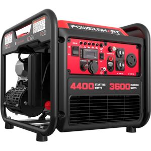 POWERSMART - 4400-Watt Portable Inverter Generator,CO Detection,223cc 4-Stroke OHV for RV Camping and Home Emergency Backup - Red POWERSMART - 4400-Watt Portable Inverter Generator,CO Detection,223cc 4-Stroke OHV for RV Camping and Home Emergency Backup - Red