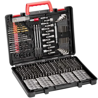 VEVOR - Drill Bit Set,318 Pieces Drill and Driver Bit Set, Screwdriver Bit Set Suit Wood Metal Cement Drilling and Screw Driving - Black VEVOR - Drill Bit Set,318 Pieces Drill and Driver Bit Set, Screwdriver Bit Set Suit Wood Metal Cement Drilling and Screw Driving - Black