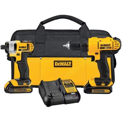Dewalt - 20V MAX Cordless Drill and Impact Driver, Power Tool Combo Kit with 2 Batteries and Charger - Yellow Dewalt - 20V MAX Cordless Drill and Impact Driver, Power Tool Combo Kit with 2 Batteries and Charger - Yellow