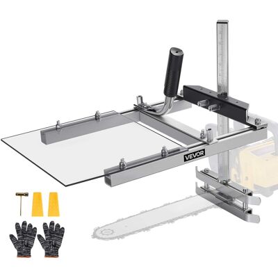 VEVOR - Chainsaw Mill, Portable Sawmill Fits 16-20 in Planking Milling Bar, Lumber Cross Cutting Guide Chain Saw with Shield - Silver VEVOR - Chainsaw Mill, Portable Sawmill Fits 16-20 in Planking Milling Bar, Lumber Cross Cutting Guide Chain Saw with Shield - Silver