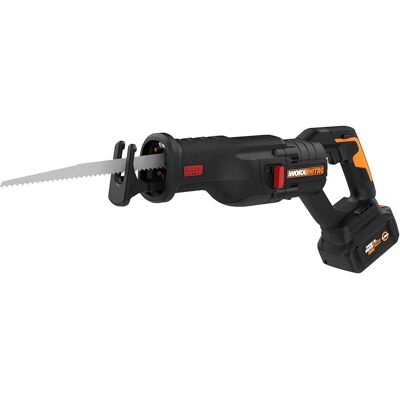 WORX - Nitro 20V Cordless Brushless Reciprocating Saw (1 x 4.0 Ah Battery and 1 x Charger Included) - Black WORX - Nitro 20V Cordless Brushless Reciprocating Saw (1 x 4.0 Ah Battery and 1 x Charger Included) - Black