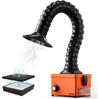 VEVOR - Solder Fume Extractor, 40W Brushless Soldering Smoke Absorber with 2-Stage Filters & Adjustable Airflow VEVOR - Solder Fume Extractor, 40W Brushless Soldering Smoke Absorber with 2-Stage Filters & Adjustable Airflow