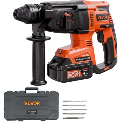 VEVOR - 20V Brushless Cordless Hammer Drill, Lithium-Ion 1 Inch Rotary Hammer Driver - Orange;Black VEVOR - 20V Brushless Cordless Hammer Drill, Lithium-Ion 1 Inch Rotary Hammer Driver - Orange;Black