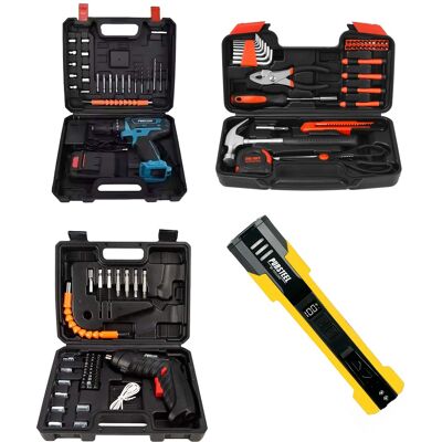 Essential Power & Precision Kit: Pursonic Drill, Electric Screwdriver, Handy Solutions Tools & Ultra Bright Flashlight Essential Power & Precision Kit: Pursonic Drill, Electric Screwdriver, Handy Solutions Tools & Ultra Bright Flashlight