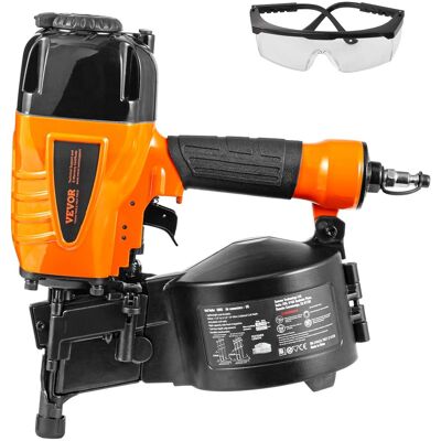 VEVOR - Coil Siding Nailer CN65, 1-1/4" to 2-1/2" 15 Degree Pneumatic Siding Nail Gun with Tool-Less Depth Adjustment - Orange VEVOR - Coil Siding Nailer CN65, 1-1/4" to 2-1/2" 15 Degree Pneumatic Siding Nail Gun with Tool-Less Depth Adjustment - Orange