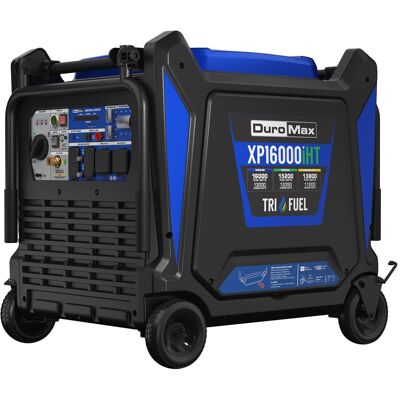 DuroMax - XP16000iHT 16,000 Watt Portable Tri Fuel Inverter Generator - Quiet, Low THD - Blue DuroMax - XP16000iHT 16,000 Watt Portable Tri Fuel Inverter Generator - Quiet, Low THD - Blue