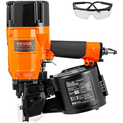 VEVOR - Coil Siding/Framing Nailer CN83N, 2" to 3-1/4" 15 Degree Pneumatic Siding Nail Gun with Tool-Less Depth Adjustment - Orange VEVOR - Coil Siding/Framing Nailer CN83N, 2" to 3-1/4" 15 Degree Pneumatic Siding Nail Gun with Tool-Less Depth Adjustment - Orange