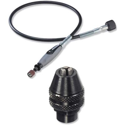 Dremel - 225-02 Flex-Shaft Attachment with 4486 Keyless Chuck Dremel - 225-02 Flex-Shaft Attachment with 4486 Keyless Chuck