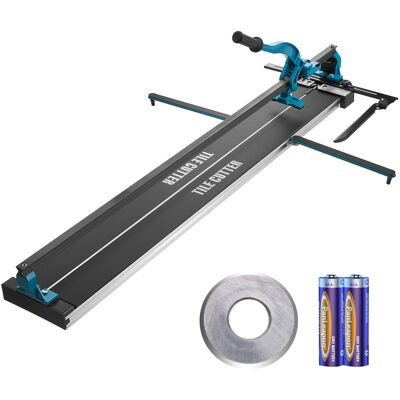 VEVOR - Manual Tile Cutter, 48 inch, Porcelain Ceramic Tile Cutter with Tungsten Carbide Cutting Wheel, Infrared Positioning - Blue VEVOR - Manual Tile Cutter, 48 inch, Porcelain Ceramic Tile Cutter with Tungsten Carbide Cutting Wheel, Infrared Positioning - Blue