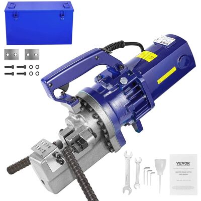 VEVOR - Electric Rebar Cutter, 1700W Portable Electric Hydraulic Rebar Cutter, Cutting up to 1 Inch #8 4-25mm Rebar - Blue VEVOR - Electric Rebar Cutter, 1700W Portable Electric Hydraulic Rebar Cutter, Cutting up to 1 Inch #8 4-25mm Rebar - Blue