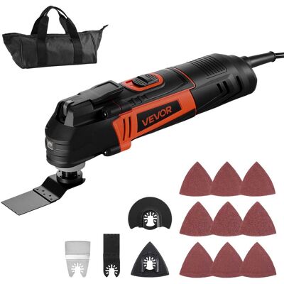 VEVOR - Multitool Oscillating Tool, 4Amps Electric Oscillating Multi Tool Corded with 6 Variable Speeds 7000 - 19000 OPM - Black;orange VEVOR - Multitool Oscillating Tool, 4Amps Electric Oscillating Multi Tool Corded with 6 Variable Speeds 7000 - 19000 OPM - Black;orange