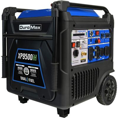 DuroMax - XP9500iH 9,500 Watt Portable Dual Fuel Inverter Generator - Quiet, Low THD - Blue DuroMax - XP9500iH 9,500 Watt Portable Dual Fuel Inverter Generator - Quiet, Low THD - Blue