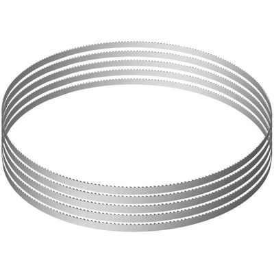 VEVOR - Band Saw Blade, 65x0.63x0.02 inch, 5 PCS/Pack Meat Bandsaw Blades for Replacement, Carbon Steel Blade - Silver VEVOR - Band Saw Blade, 65x0.63x0.02 inch, 5 PCS/Pack Meat Bandsaw Blades for Replacement, Carbon Steel Blade - Silver