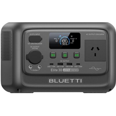 BLUETTI - 600W Continuous/1500W Peak Output Power Station 288Wh Push Button Start LiFePO4 Battery Solar Generator for Outdoors - Gray BLUETTI - 600W Continuous/1500W Peak Output Power Station 288Wh Push Button Start LiFePO4 Battery Solar Generator for Outdoors - Gray