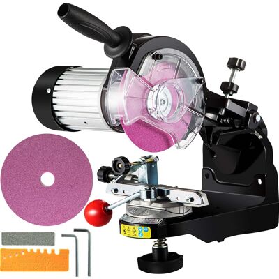 VEVOR - Electric Chainsaw Sharpener, 230W Professional Multi-Angle Adjustable Chain Grinder 3000RPM, Electric Chainsaw Blade - Black VEVOR - Electric Chainsaw Sharpener, 230W Professional Multi-Angle Adjustable Chain Grinder 3000RPM, Electric Chainsaw Blade - Black