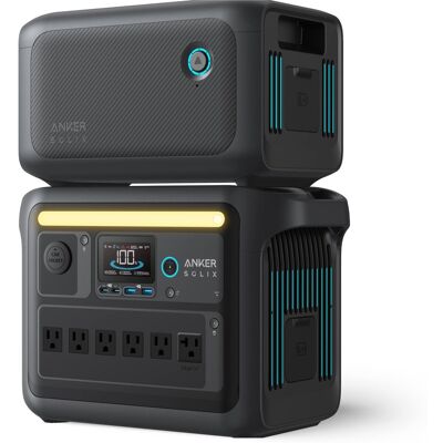 Anker - SOLIX C1000X Portable Power Station w/ 1 Expansion Battery for Home emergency /Outdoor/RV (2112 Wh Capacity) Anker - SOLIX C1000X Portable Power Station w/ 1 Expansion Battery for Home emergency /Outdoor/RV (2112 Wh Capacity)