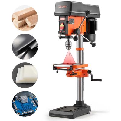 VEVOR - 12-Inch Benchtop Drill Press, 6.2 Amp, 1 HP Bench Drill Press, 530 to 3140 RPM Variable Speed, 0-45° Tilting Worktable - Orange;Black VEVOR - 12-Inch Benchtop Drill Press, 6.2 Amp, 1 HP Bench Drill Press, 530 to 3140 RPM Variable Speed, 0-45° Tilting Worktable - Orange;Black