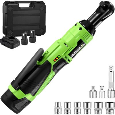 Unique Bargains - WORKBLESS 12V Cordless Electric Ratchet Wrench Set, Variable Speed, 6 Sockets, LED Light, Adapters, 2 x 2.0Ah Battery Unique Bargains - WORKBLESS 12V Cordless Electric Ratchet Wrench Set, Variable Speed, 6 Sockets, LED Light, Adapters, 2 x 2.0Ah Battery