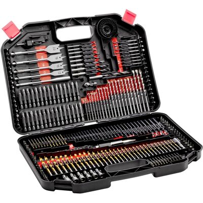 VEVOR - Drill Bit Set, 246 Pieces Drill and Driver Bit Set, Screwdriver Bit Set Suit Wood Metal Cement Drilling, Screw Driving - Black VEVOR - Drill Bit Set, 246 Pieces Drill and Driver Bit Set, Screwdriver Bit Set Suit Wood Metal Cement Drilling, Screw Driving - Black