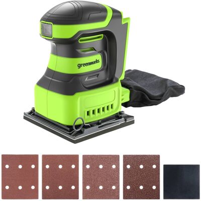 Greenworks - 24V Cordless Quarter Sheet Sander 11,000 OPM - Tool Only, Battery and Charger Not Included Greenworks - 24V Cordless Quarter Sheet Sander 11,000 OPM - Tool Only, Battery and Charger Not Included