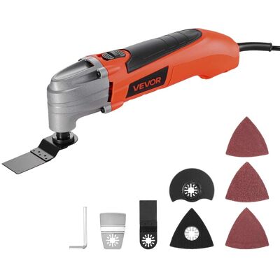 VEVOR - Oscillating Tool Multitool, 2.2Amps 22,000 OPM Electric Oscillating Multi Tool Kit Corded with 2.8° Oscillating Angle - Black;orange VEVOR - Oscillating Tool Multitool, 2.2Amps 22,000 OPM Electric Oscillating Multi Tool Kit Corded with 2.8° Oscillating Angle - Black;orange