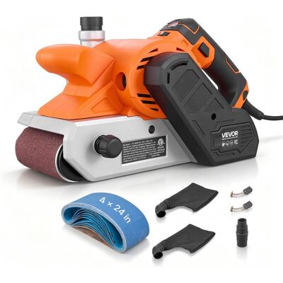 VEVOR - 11.5A Belt Sander 4" x 24" Woodworking Belt Sander 6 Variable Speeds, 900-1550 FPM Sanding Machine with 10PCS Sanding - Orange;Black VEVOR - 11.5A Belt Sander 4" x 24" Woodworking Belt Sander 6 Variable Speeds, 900-1550 FPM Sanding Machine with 10PCS Sanding - Orange;Black