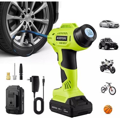 AstroAI - Cordless 160 PSI 20-volt Li-ion Air Inflator (Power Source: Battery/Electric) - Green AstroAI - Cordless 160 PSI 20-volt Li-ion Air Inflator (Power Source: Battery/Electric) - Green