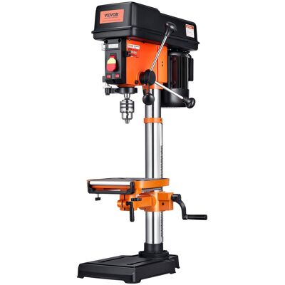 VEVOR - 12 in Benchtop Drill Press, 5 Amp 120V, Variable Speed Cast Iron Bench Drill Press, 12 in Swing Distance 0-45° Tiltling - Orange;Black VEVOR - 12 in Benchtop Drill Press, 5 Amp 120V, Variable Speed Cast Iron Bench Drill Press, 12 in Swing Distance 0-45° Tiltling - Orange;Black