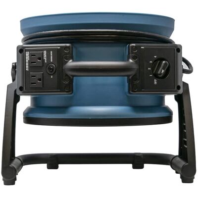 XPOWER - 4 Speed 11" Ventilation Axial Air Mover, Blower, Fan with Built-in Power Outlets - Blue XPOWER - 4 Speed 11" Ventilation Axial Air Mover, Blower, Fan with Built-in Power Outlets - Blue