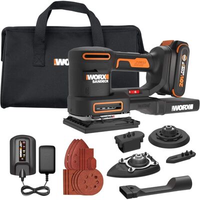 WORX - WX820L 20V PowerShare Sandeck 5-in-1 Cordless Multi-Sander - Black WORX - WX820L 20V PowerShare Sandeck 5-in-1 Cordless Multi-Sander - Black