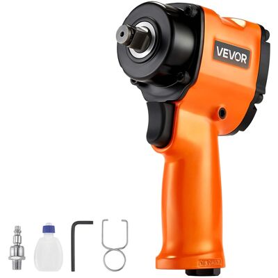 VEVOR - 1/2-Inch Air Impact Wrench, Up to 738 ft-lbs Nut-busting Torque, Stubby Size & Lightweight Pneumatic Impact Gun - Orange and black VEVOR - 1/2-Inch Air Impact Wrench, Up to 738 ft-lbs Nut-busting Torque, Stubby Size & Lightweight Pneumatic Impact Gun - Orange and black